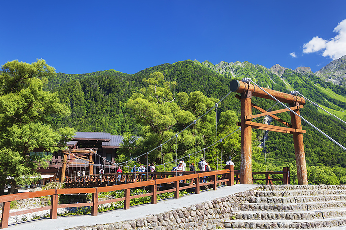 Kappa Bridge and Hotaka mountain range Nagano Pref.