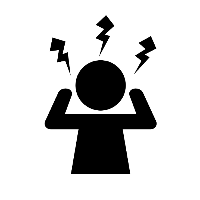 Silhouette icon of an angry person. A person making an argument. Vector.