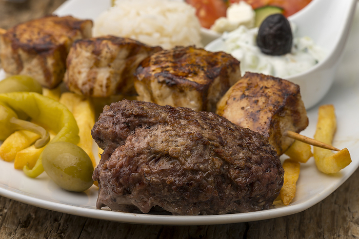Greek souvlaki meat on skewers Greek Souvlaki Meat on Skewers, by Zoonar Bernd Juergen