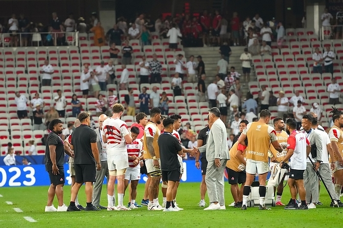2023 Rugby World Cup Japan head coach Jamie Joseph during the 2023 Rugby World Cup Pool D match between England and Japan at the Stade de Nice in Nice, France on September 17, 2023.  Photo by FAR EAST PRESS AFLO 