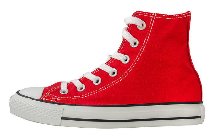 Isolated Retro Red Sneaker Isolated retro red sneaker, by Zoonar Roy Henderson