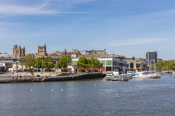 BRISTOL, UK   MAY 14 : View along the River Avon in Bristol on May 14, 2019. Unidentified people Bristol, UK   May 14: View Along the River Avon in Bristol on May 14, 2019. Unidetified People, by Zoonar Phil Bird