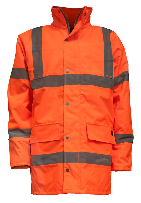 Isolated Orange Hi Vis Jacket Isolated orange hi vis jacket, by Zoonar Roy Henderson