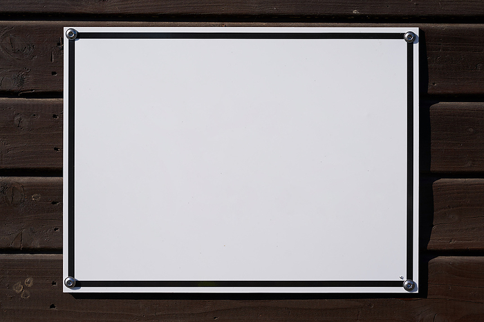 blank white sign with place for text on wooden wall Blank White Sign With Place for Text On Wooden Wall, by Zoonar HEIKO KUEVERL
