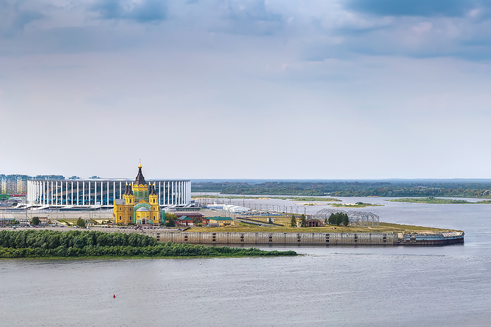 The confluence of the Oka and Volga rivers, Nizhny Novgorod, Russia The Confluence of the Oka and Volga Rivers, Nizhny Novgorod, Russia, by Zoonar Boris Breytma