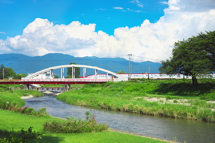 Akita Shinkansen in Summer Daisen City, Akita Prefecture
