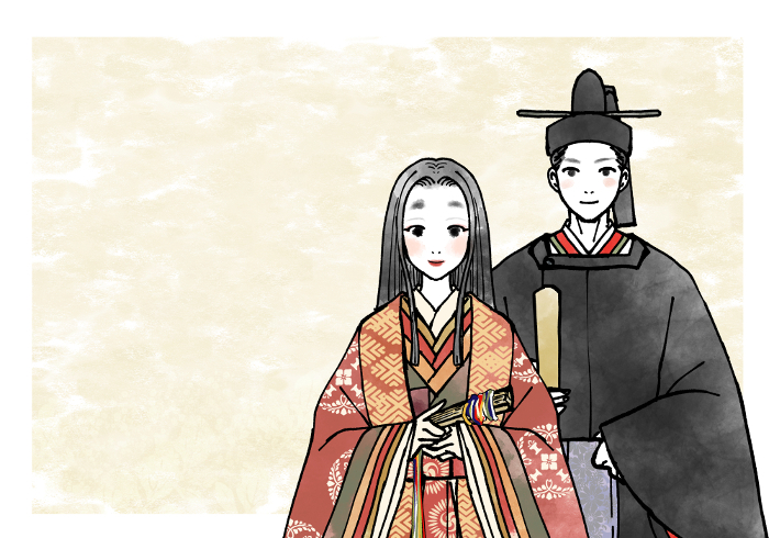 Aristocratic men and women in the Heian period