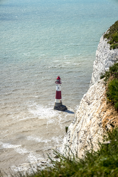 BEACHY HEAD, SUSSEX, UK   JULY 29 : View of the lighthouse at Beachy Head in East Sussex on July 29, 2021 Beachy Head, Sussex, UK   July 29: View of the Lighthouse at Beachy Head in East Sussex on July 29, 2021, by Zoonar Phil Bird