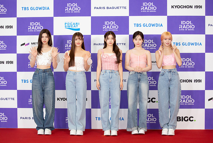 The red carpet event of  IDOL RADIO LIVE in SEOUL  NMIXX, September 23, 2023 : K pop girl group NMIXX attends the red carpet event of  IDOL RADIO LIVE in SEOUL  hosted by MBC  Idol Radio  at the Seoul World Cup Stadium in Seoul, South Korea.  Photo by Lee Jae Won AFLO 