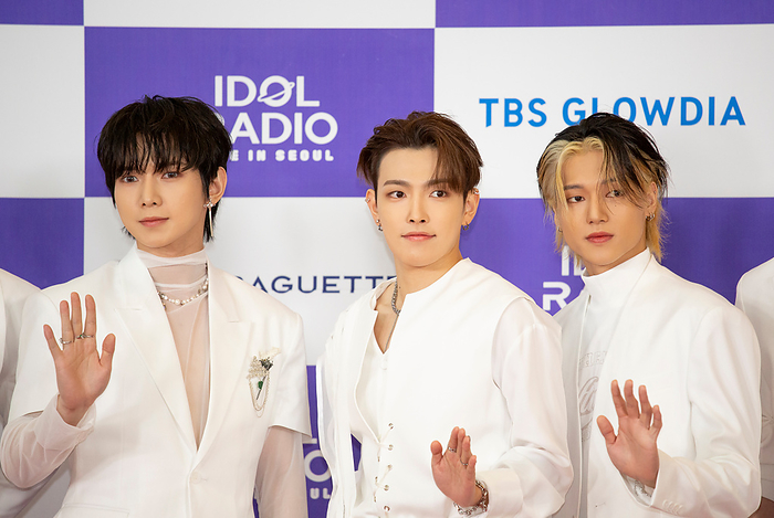 The red carpet event of  IDOL RADIO LIVE in SEOUL  Ateez, September 23, 2023 : South Korean boy band Ateez attends the red carpet event of  IDOL RADIO LIVE in SEOUL  hosted by MBC  Idol Radio  at the Seoul World Cup Stadium in Seoul, South Korea.  Photo by Lee Jae Won AFLO 