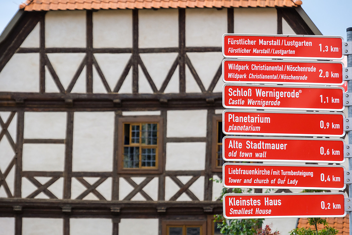 tourist guidance system town city Wernigerode Harz
