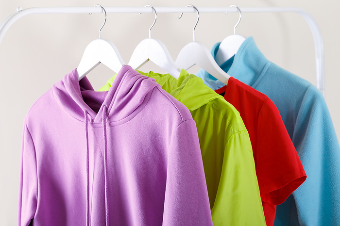 Colorful sports hoodie and T-shirt