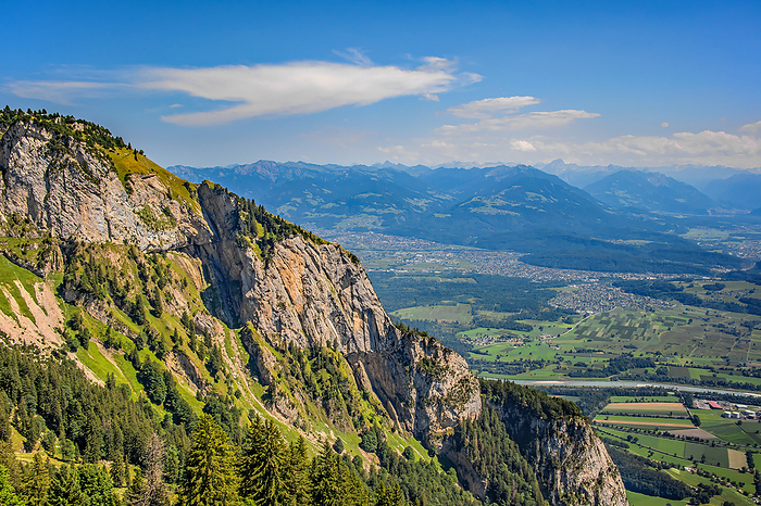 Alpine Rhine Valley between Austria and the Principality of Liechtenstein