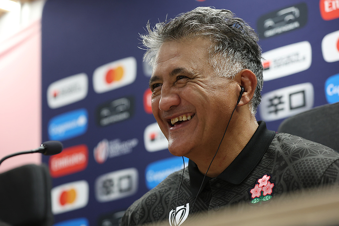 2023 Rugby World Cup Japan head coach Jamie Joseph attends a press conference during the 2023 Rugby World Cup in Toulouse, France on September 26, 2023.  Photo by Aki Nagao AFLO 