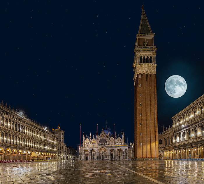 San Marco Square with Campanil and St. Mark s Basilica San Marco Square with Campanil and St. Mark s Basilica, by Zoonar Photographer: