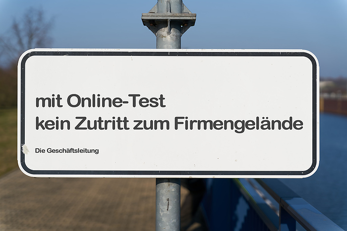 with online test no access to the company premises with online test no access to the company premises, by Zoonar HEIKO KUEVERL
