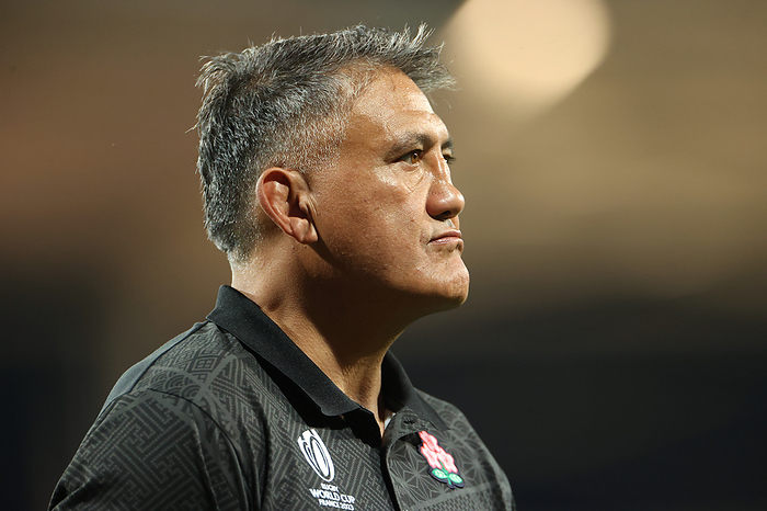2023 Rugby World Cup Japan head coach Jamie Joseph during the 2023 Rugby World Cup Pool D match between Japan and Samoa at Stadium de Toulouse in Toulouse, south western France on September 28, 2023.  Photo by Aki Nagao AFLO 