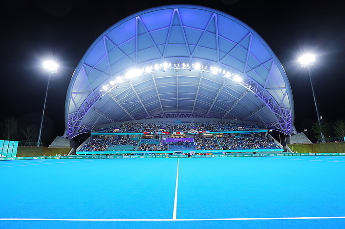 Hangzhou Asian Games 2022 Hockey Men Qualifier General view,  OCTOBER 2, 2023   Hockey :  Men s Preliminary Round Pool A  between Japan 3 2 Pakistan  at Gongshu Canal Sports Park Stadium  during the 2022 China Hangzhou Asian Games  in Hangzhou, China.   Photo by Naoki Nishimura AFLO SPORT 