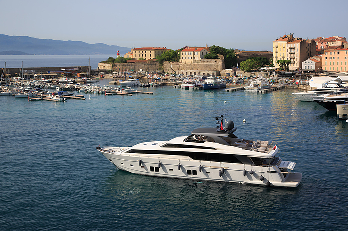 Motor yacht in the port of Ajaccio, Corsica Motor yacht in the port of Ajaccio, Corsica, by Zoonar Matthias Scho