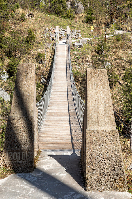 Suspension bridge in Klausbachtal valley near Ramsau, Berchtesgaden, Bavaria, Germany Suspension bridge in Klausbachtal valley near Ramsau, Berchtesgaden, Bavaria, Germany, by Zoonar ROBERT JANK