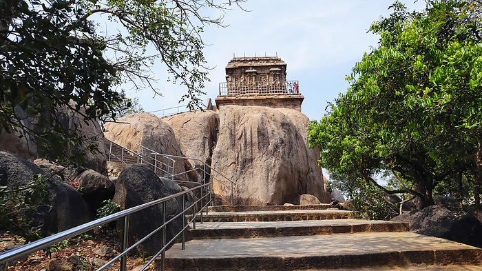 View of Olakannesvara Temple from hill entrance, Mahabalipuram, Tamilnadu, India View of Olakannesvara Temple from hill entrance, Mahabalipuram, Tamilnadu, India, by Zoonar RealityImages