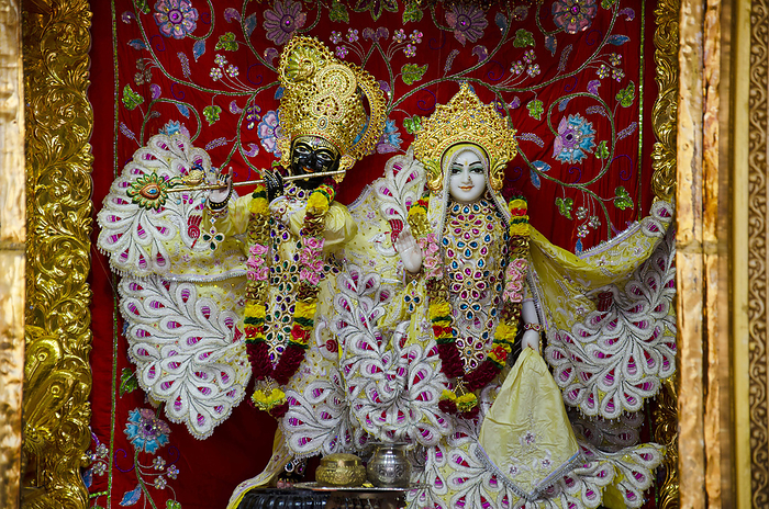Radha and Krishna idols inside the Swaminarayan temple at Nilkanthdham, Poicha, Gujarat, India Radha and Krishna idols inside the Swaminarayan temple at Nilkanthdham, Poicha, Gujarat, India, by Zoonar RealityImages