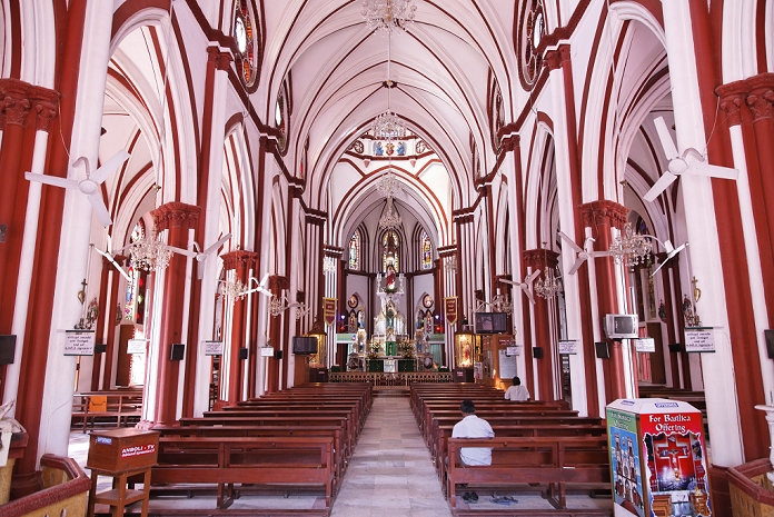 Pondicherry, India India, Pondicherry  Sacred Heart Church, interior