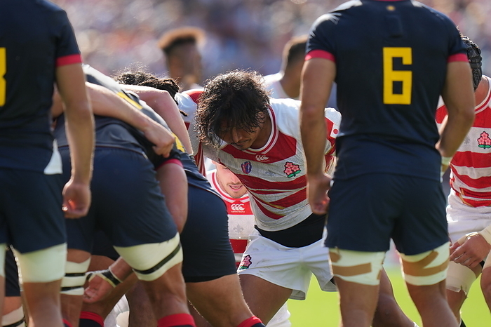 2023 Rugby World Cup Japan s Keita Inagaki prepares for a scrum during the 2023 Rugby World Cup Pool D match between Japan and Argentina at the Stade de la Beaujoire in Nantes, France on October 8, 2023.  Photo by FAR EAST PRESS AFLO 