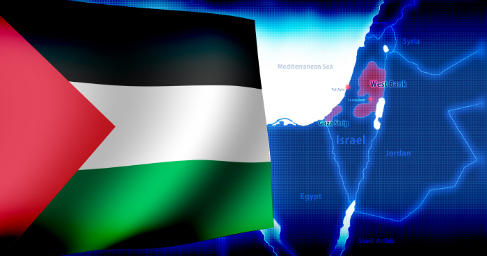 Palestinian Conflict banner illustration ( Palestinian flag )