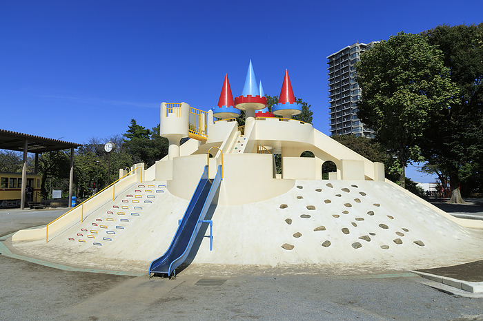 Playground equipment of a castle in Asukayama Park, Tokyo
