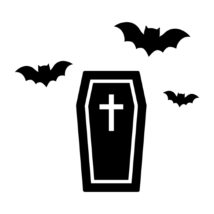 Coffin of the cross and bats