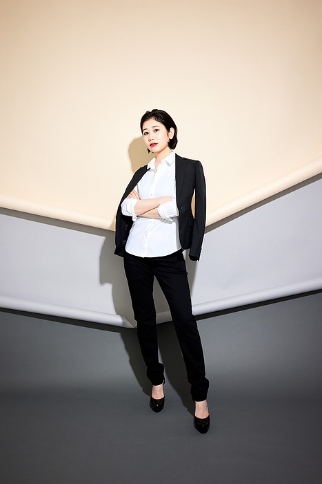 Japanese woman in pants suit