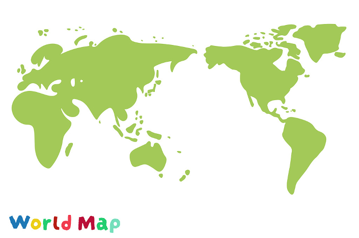 Rough hand-drawn world map