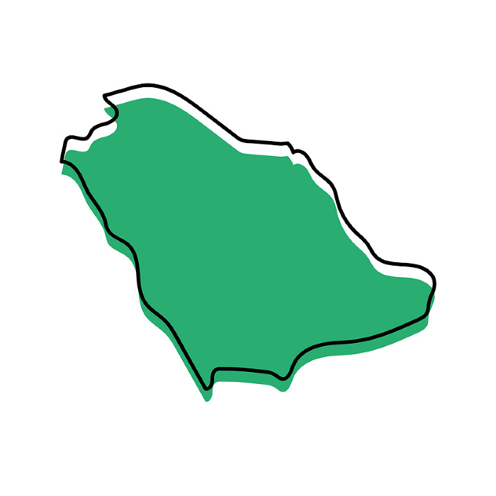 Modern Saudi Arabia map icon. Vector.