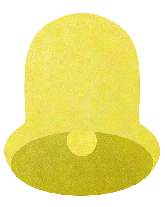 Picture book style illustration of a simple bell