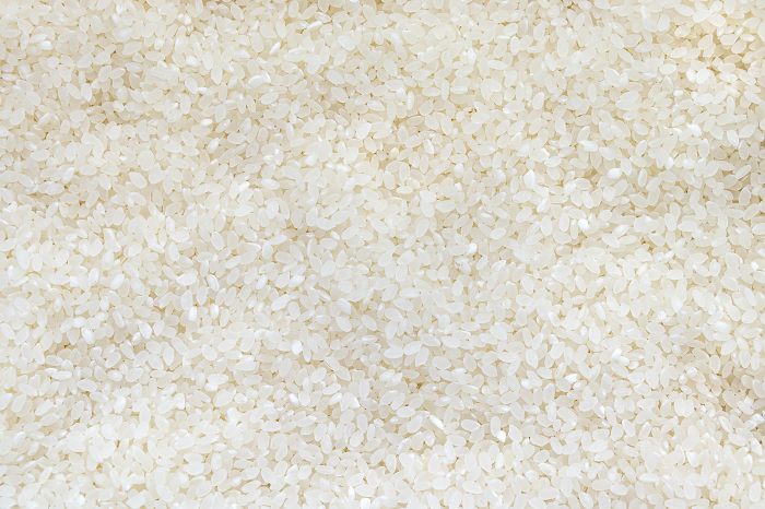 Texture of white rice grains