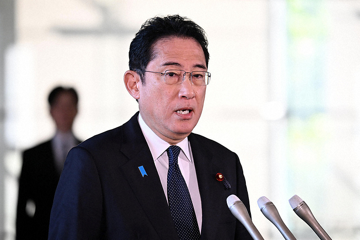 Prime Minister Fumio Kishida speaks to reporters about the extraordinary Diet session. Prime Minister Fumio Kishida speaks to reporters about the extraordinary Diet session at the Prime Minister s Office on October 20, 2023 at 8:23 a.m. Photo by Naho Kitayama