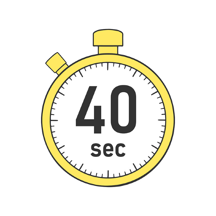 Clip art of timer/stopwatch of 40 seconds