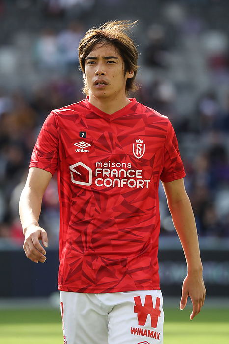 France   Toulouse FC vs Stade de Reims   22 10 2023 FRANCE, TOULOUSE, October 22. Junya Ito of Reims warms up during the Ligue 1 Uber Eats football match between Toulouse FC and Stade de Reims on October 22, 2023 at Stadium Municipal in Toulouse, France. Photo by Manuel Blondeau  AOP.Press