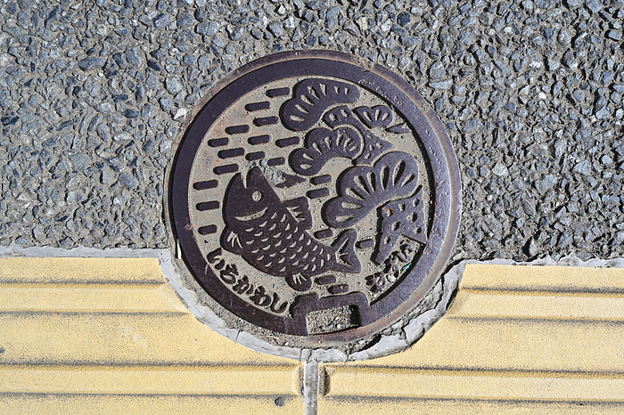 Ichikawa City manhole cover Small size for inspection