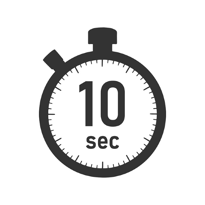 Clip art of timer/stopwatch for 10 seconds