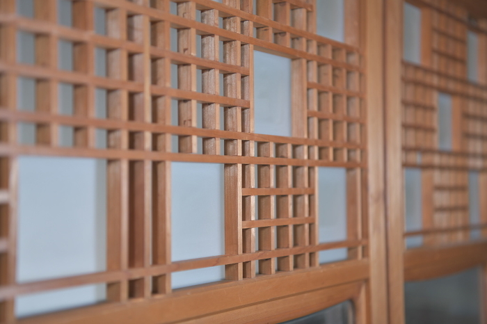 Lattice pattern of glass shoji