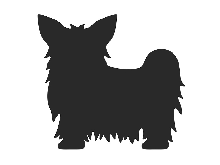 Clip art of Yorkshire terrier silhouette