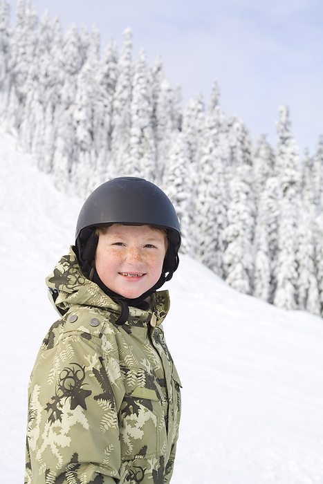 Little Boy Snowboarding at Snoqualmie Pass, Washington, USA, by Albert C. Karges / Design Pics