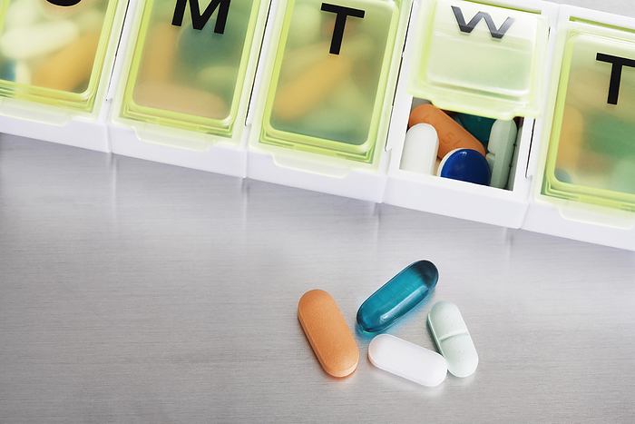 Pill Container and Pills, by Amy Whitt / Design Pics