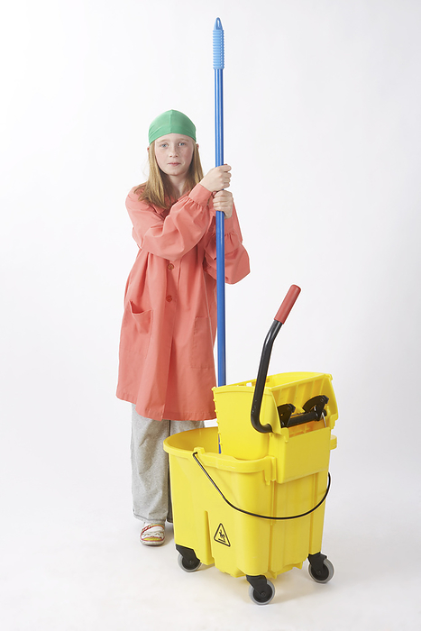 Girl Dressed Up as Janitor, by Edward Pond / Design Pics