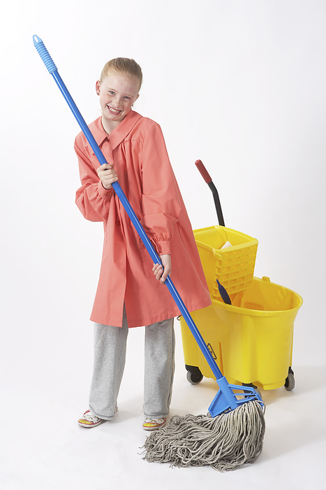 Girl Dressed Up as Janitor, by Edward Pond / Design Pics
