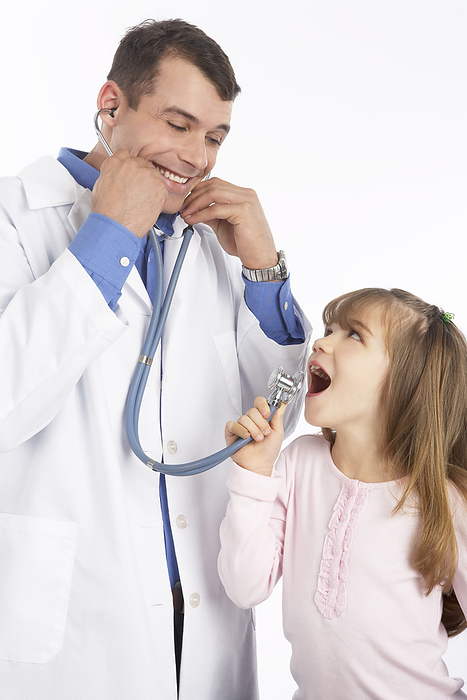 Little Girl With Doctor, by Edward Pond / Design Pics