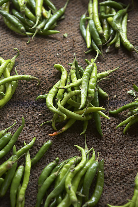 India Indian Green Chilis at Market, India, by Edward Pond   Design Pics