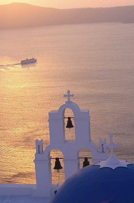 Santorini, Greece Church at Sunset, Thira, Santorini, Greece, by Garry Black   Design Pics